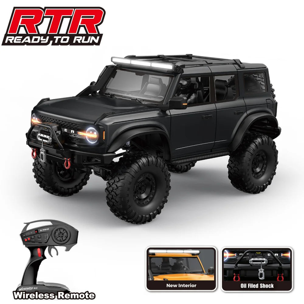 RC Crawler 1/10 Rc Car 4WD RTR HB R1001 with LED 2.4G Electric Remote Control Rock Buggy Off-road Vehicle Rc Cars for Adults