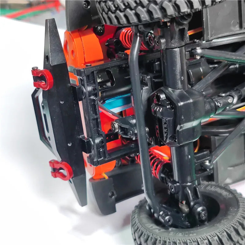MN128 MN 128 Metal Front and Rear Bumper with Tow Hook RC Crawler Car Upgrade Parts Accessories
