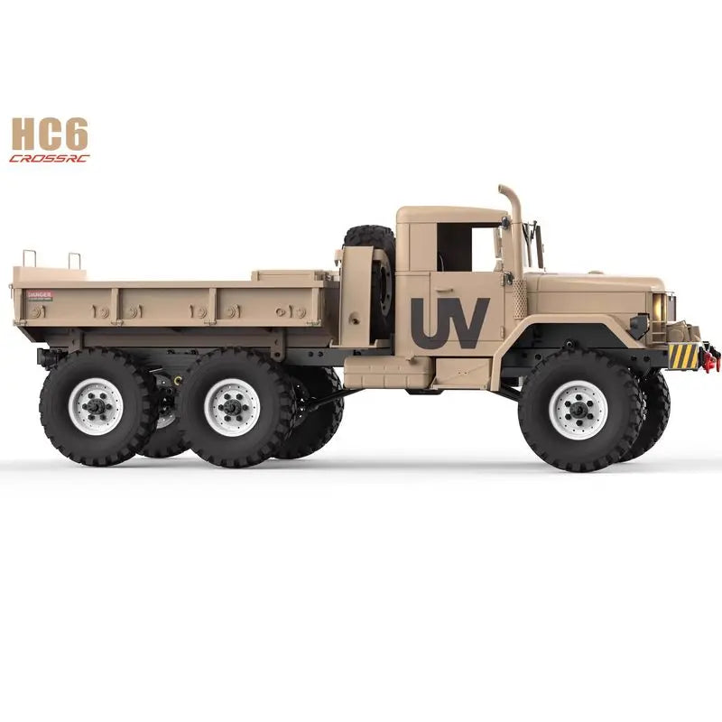 CROSS HC6 M35 Style 6X6 RC Car Military Truck Electric Remote Control Hard Shell Off Road Rock Crawler Dual Speed Model Vehicle