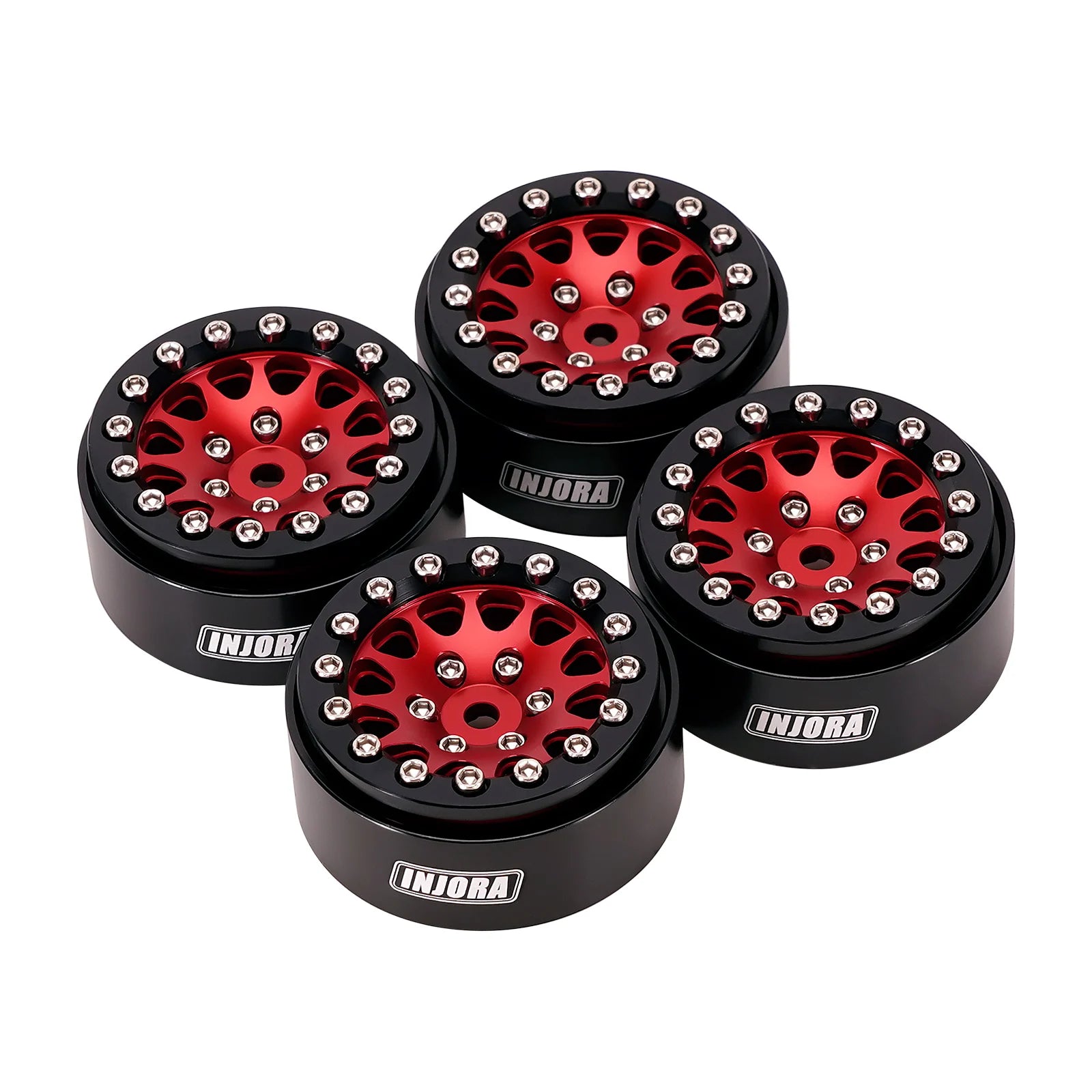 INJORA 1.3" Aluminium Beadlock Wheels for 1/24 1/18 RC Crawler (W1311)