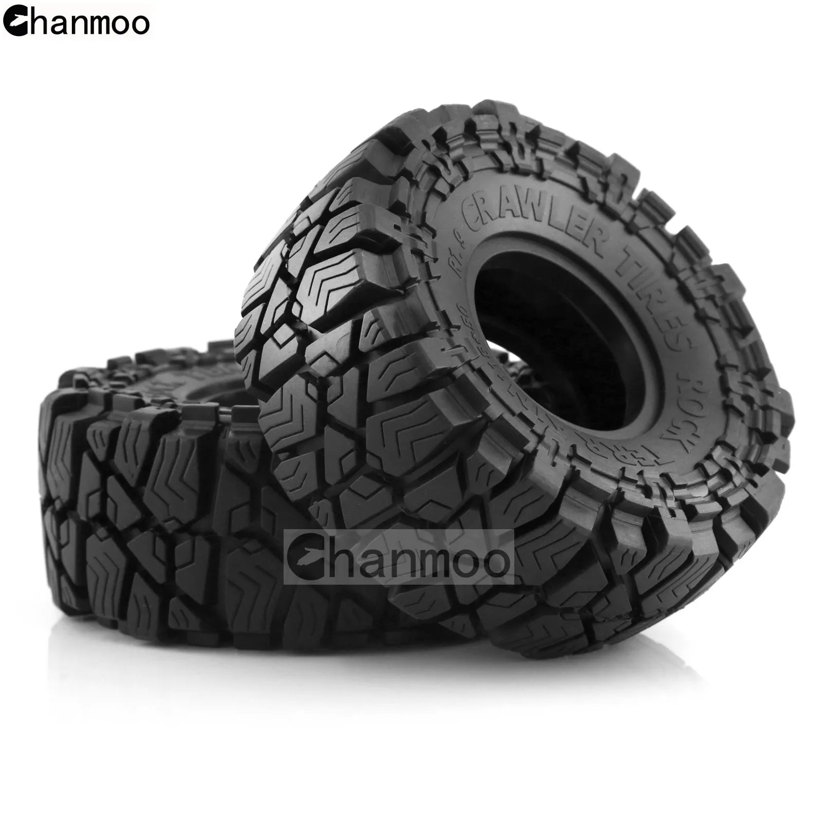 1.9in Crawler Tires Rock Wheels Mud Tyre for 1/10 Scale RC Car Axial Traxxas SCX10 II III TRX4 RC4WD D90 YK4102 Gen8 Redcat