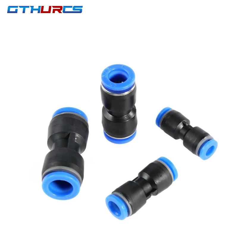 30/40/50/60/70pcs Pneumatic Fitting Straight Push Plastic Connector 6/8/10/12mm Trachea Connector PU  Air Hose Tube