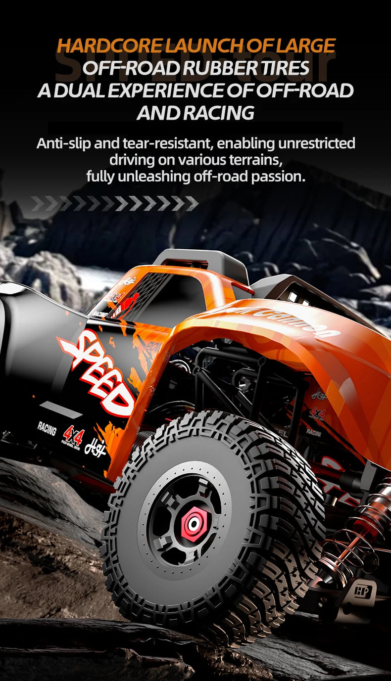 JJRC C8822 1/8 remote control car with four-wheel drive, full-scale racing cars without brushes, high-speed off-road toy vehicle