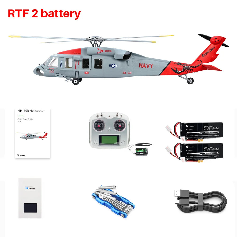 FLYWING MH-60 R Seahawk RC Helicopter LED light ACE ATT MH60R GPS helicopter MH60 rc helicopter 470 size MH60 Scale Helicopter
