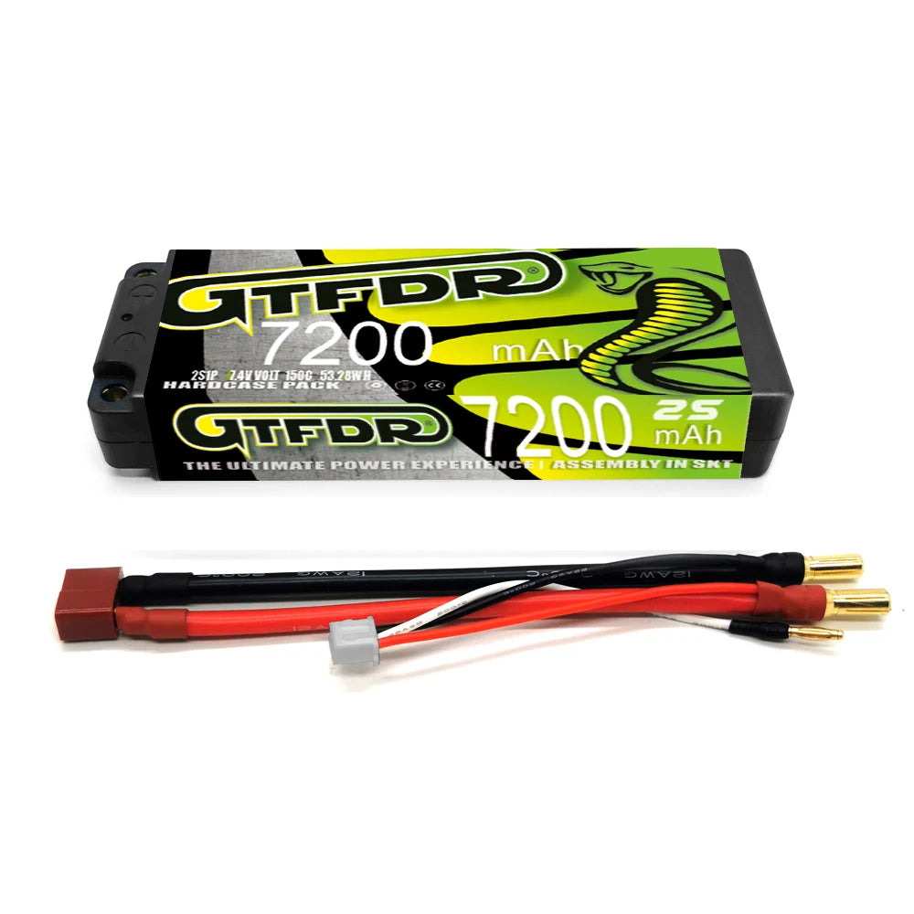 GTFDR 7.6V 7.4V 2S 5MM SHORTY HV 5200MAH 7200MAH 7000MAH 6300MAH 8400MAH 8500MAH 9400MAH 120C 150C 140C  Battery Rc Lipo 1/10