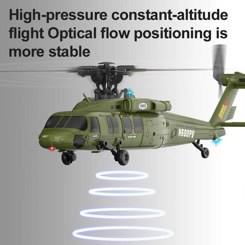 K200 UH-60 Simulation Black-Hawkk 6CH RC Helicopter 2.4G Aerobatic Remote Control  Altitude Hold & Optical Flow Positioning RTF