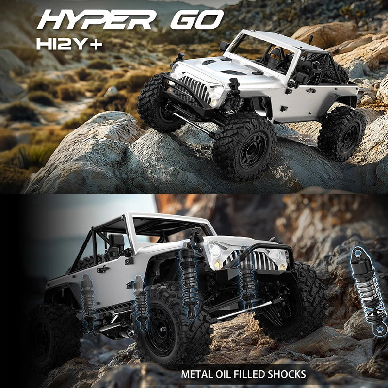 Mjx H12y Pro Rc Car 1/12 Brushless Off-Road Climbing Vehicle Magnetic Quick-Release Aluminum Metal Body Metal Servos Rc Toy