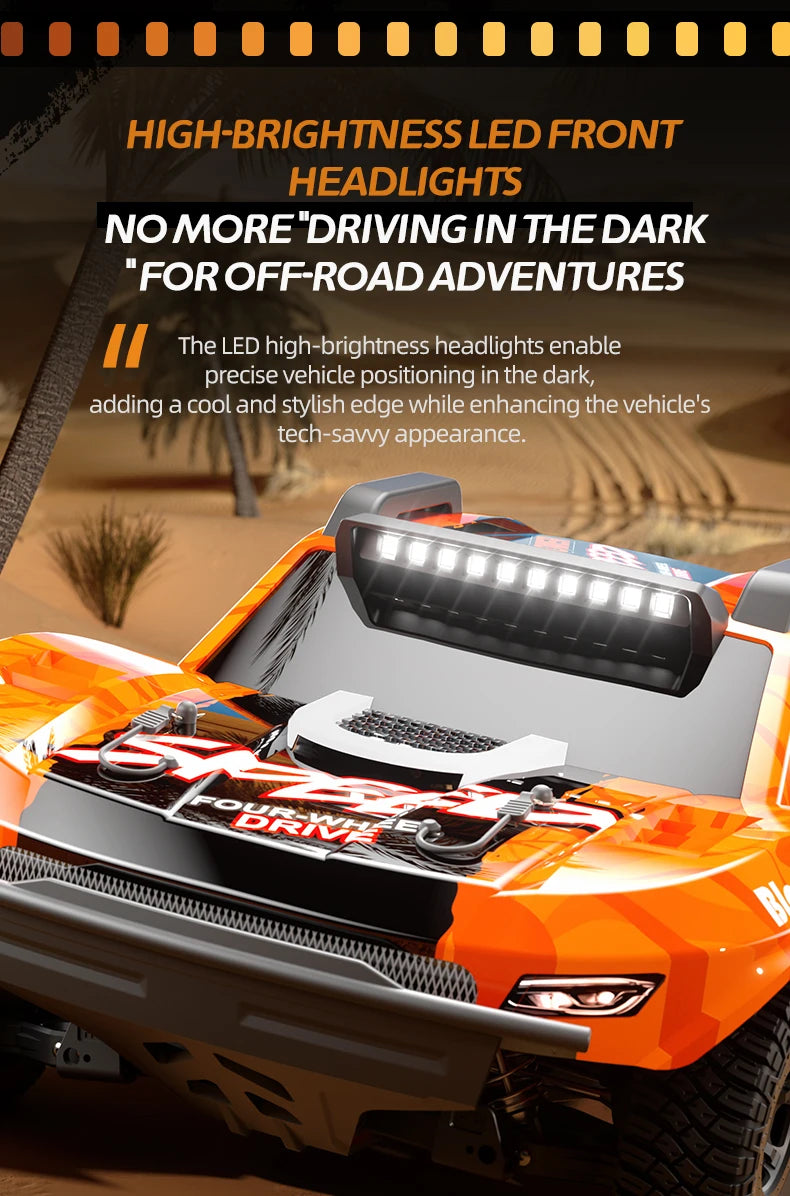 JJRC C8822 1/8 remote control car with four-wheel drive, full-scale racing cars without brushes, high-speed off-road toy vehicle