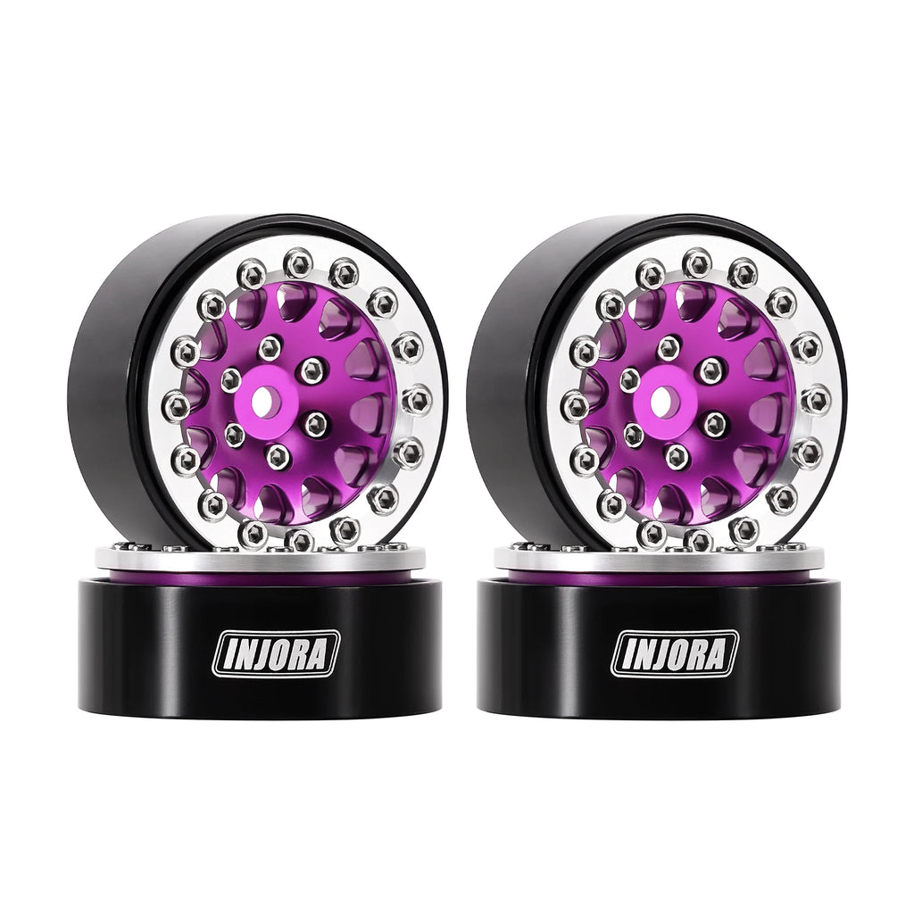 INJORA 1.3" Aluminium Beadlock Wheels for 1/24 1/18 RC Crawler (W1311)