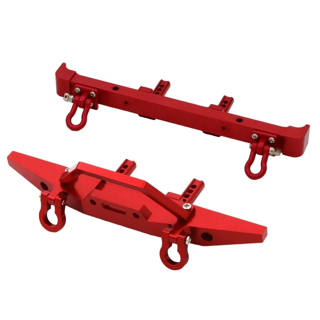 MN128 MN 128 Metal Front and Rear Bumper with Tow Hook RC Crawler Car Upgrade Parts Accessories