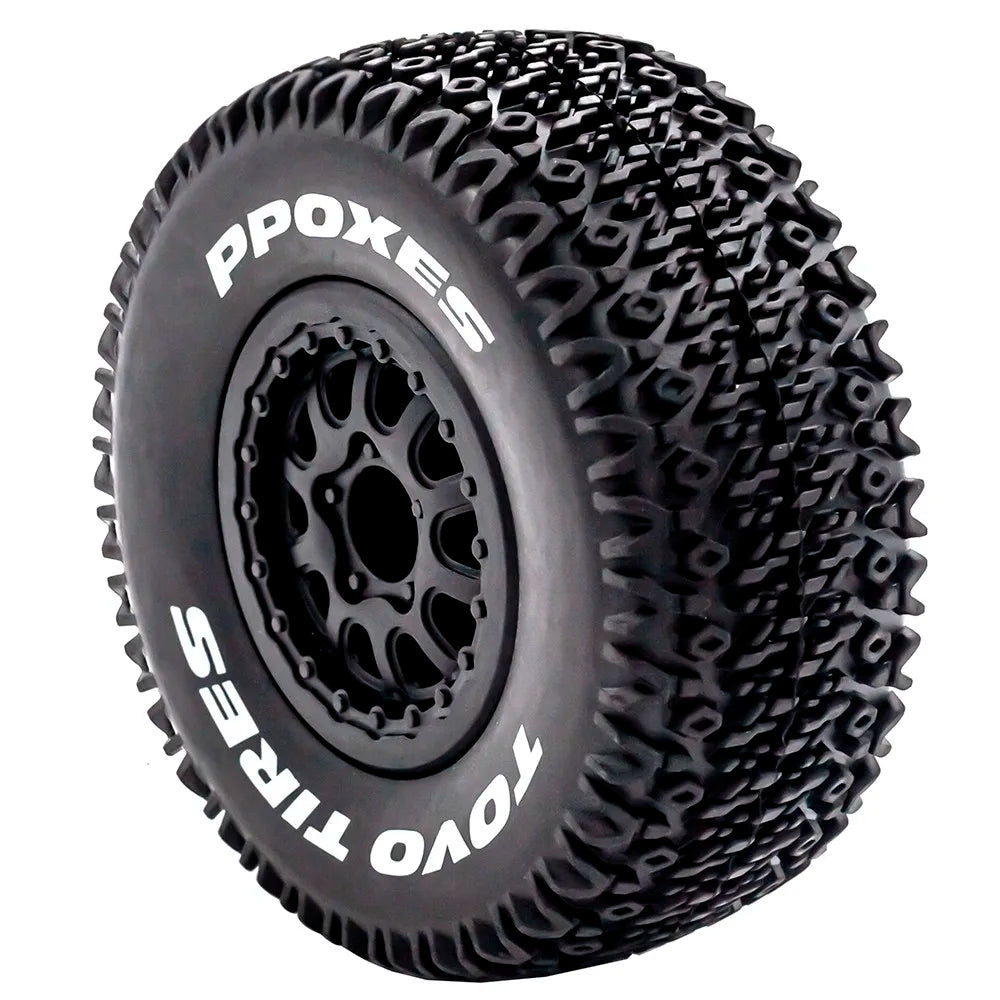 4pcs 112mm 1/10 Short Course Truck Tires Tyre Wheel With 12mm Hex For Slash Arrma Senton HuanQi 727 Vkar 10sc Hpi Rc Car