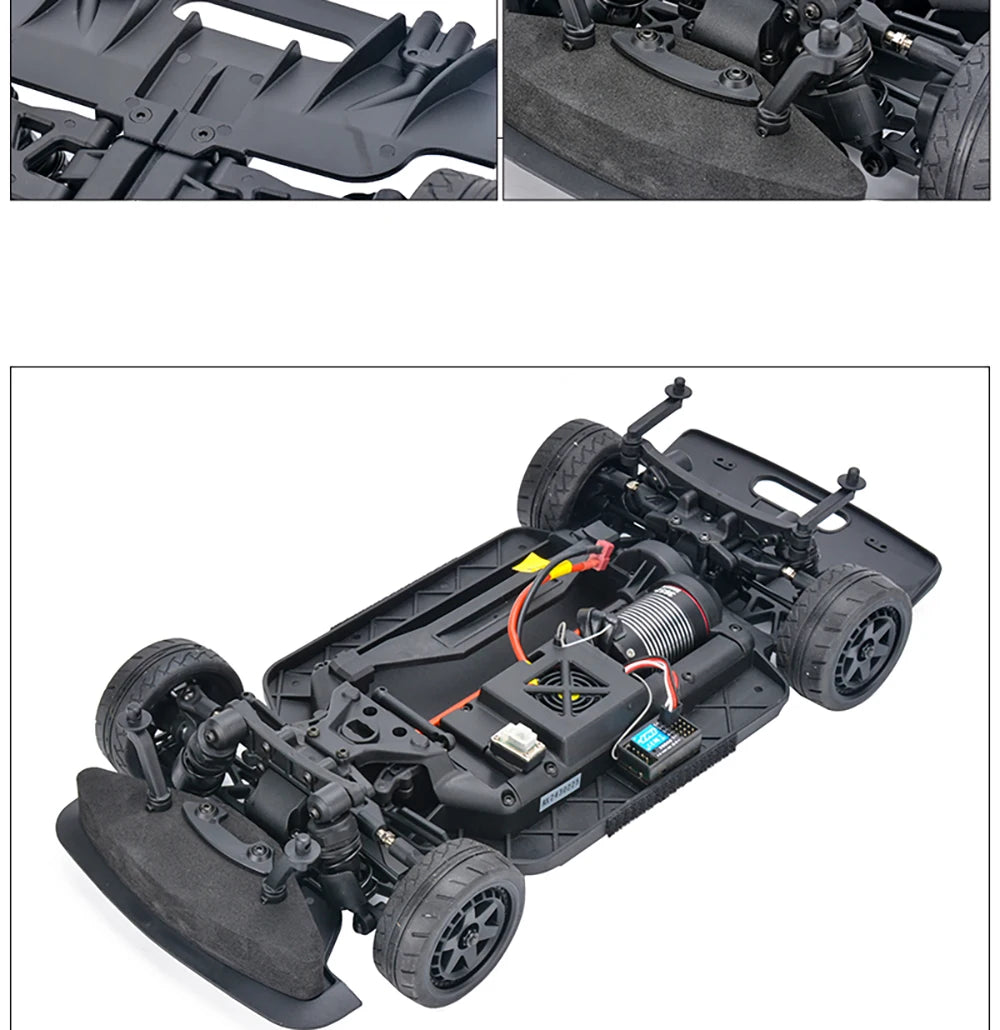 HNR H9802 4x4 Brushless RC On-Road Racing 1/10 Electric Remote Control Flat Running Drift Racing Car Adult Children's Toys