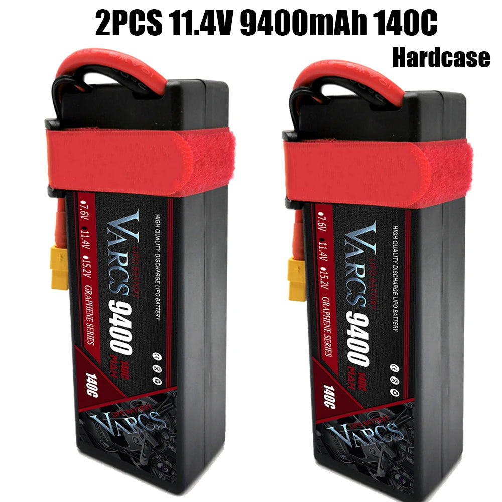 VARCS Lipo 3S 4S Lipo 14.8V 15.2V 11.1V 11.4V Battery 6500mah 7000mah  8400mah 9200mah 10000mah 6200ma 5200mah XT90 EC5 RC Car