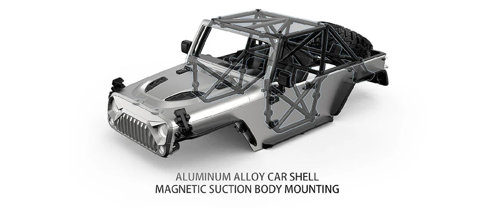 MJX H12Y+ Silver Climbing RC Car Toy 1:12 Scale Electric Off-Road Vehicle Model Remote Control Car Professional Off-Road  H12Y