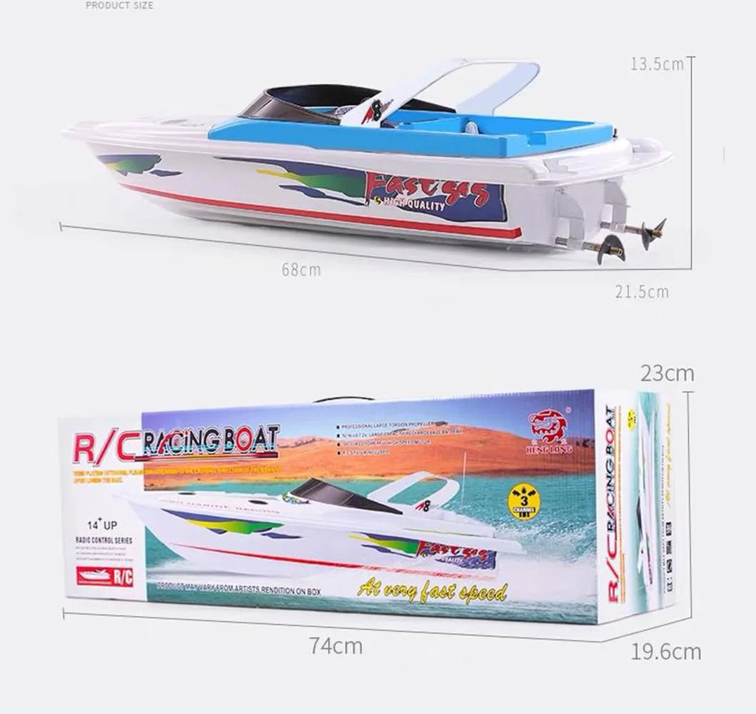 Super large remote control yacht 2.4G remote control ship model driven by two motors 70CM (27.5 inches) large hull outdoor lakes