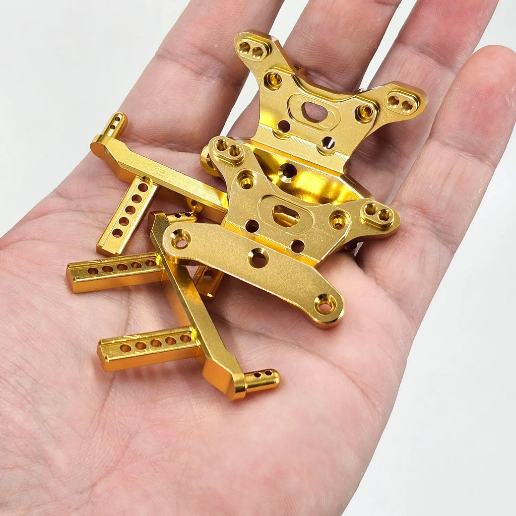 Aluminum Alloy Suspension Arm Wheel Seat Steering Cup Set Upgrade Metal Parts Accessories For SCY RC Car 16101 16102Pro 16103