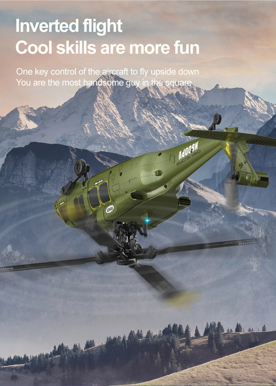 K200 UH-60 Simulation Black-Hawkk 6CH RC Helicopter 2.4G Aerobatic Remote Control  Altitude Hold & Optical Flow Positioning RTF