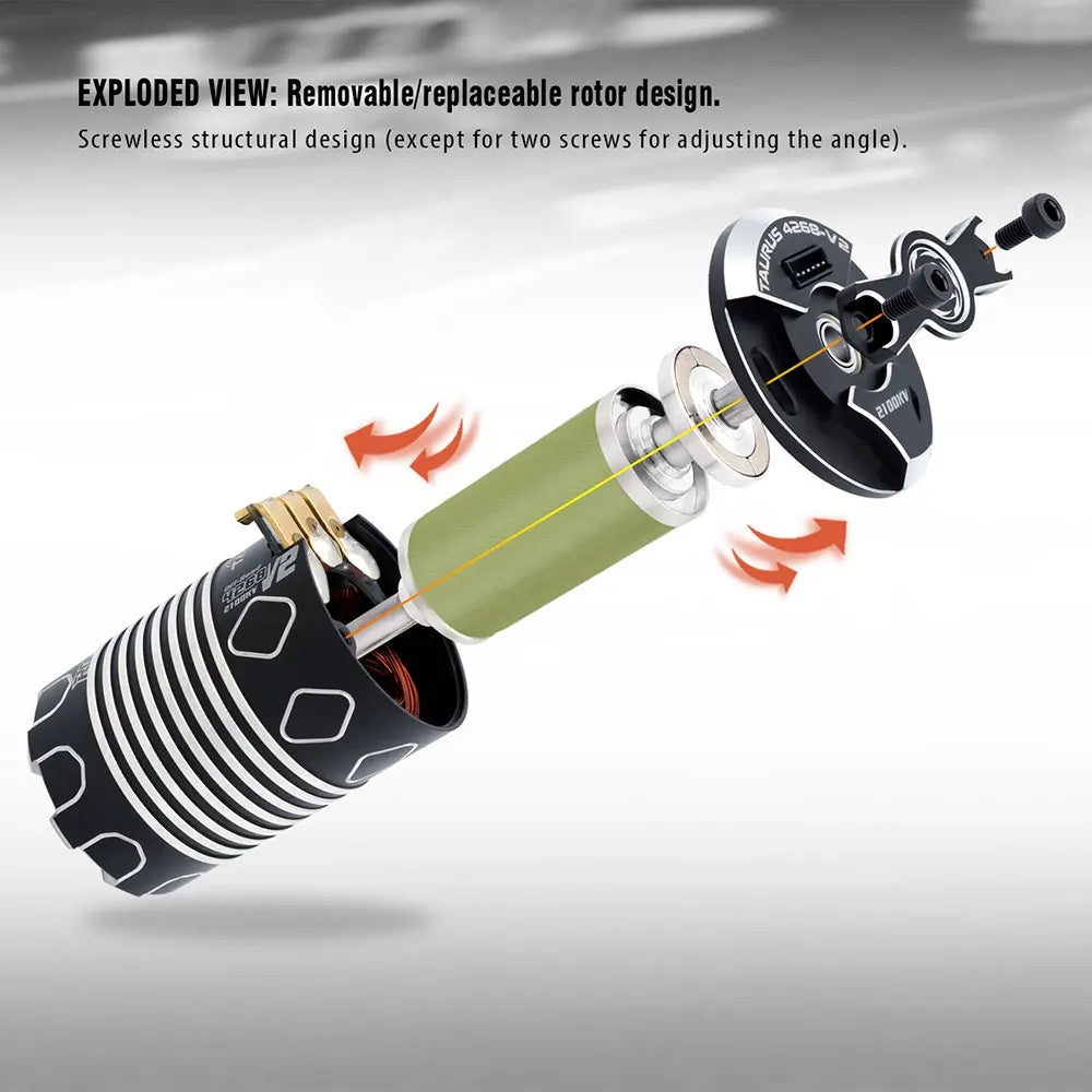 ROCKET-RC Sensored Brushless Motor 4274/4268 V2 Waterproof 5.0mm for 1/8 Wltoys HSP Traxxas Arrma RC Off-Road Buggy Racing Cars