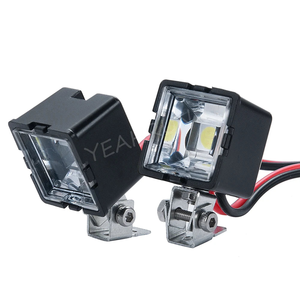 YEAHRUN LED Lights Headlights Spotlight for TRX-4 TRX6 Axial SCX10 Wraith 1/10 RC Crawler Car Upgrade Decoration Parts