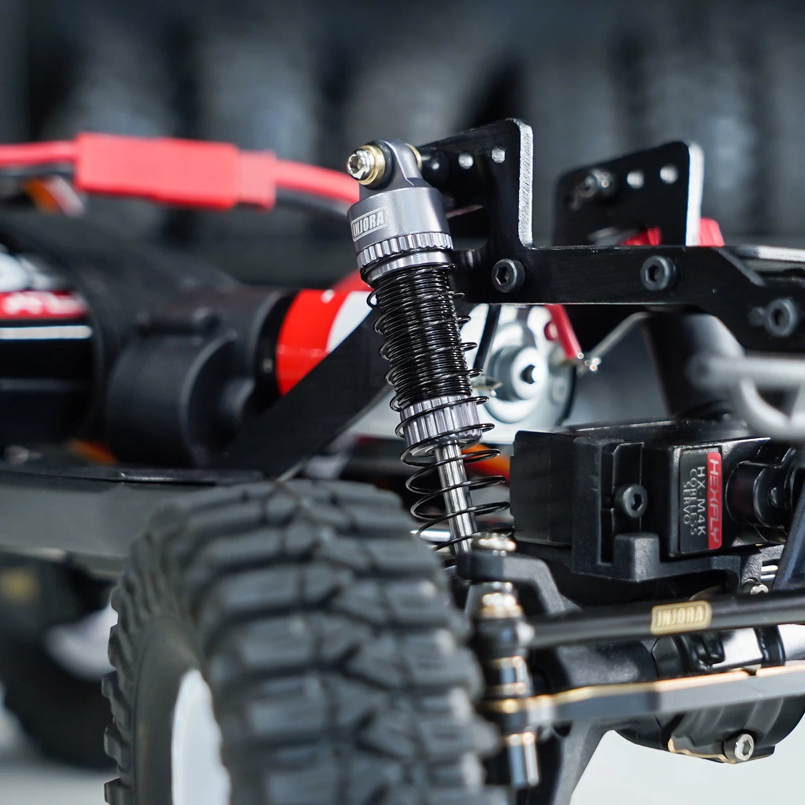 INJORA 53MM 59MM Threaded Shocks for 1/18 Redcat Ascent18 HPI Venture18