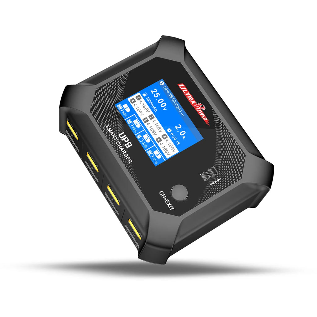 UltraPower UP9 Smart Blance Charger Discharger AC 100W DC 200W LCD 4Ch Charger for 1-6S LiPo/LiHV/LiIon/LiFe Battery RC Model
