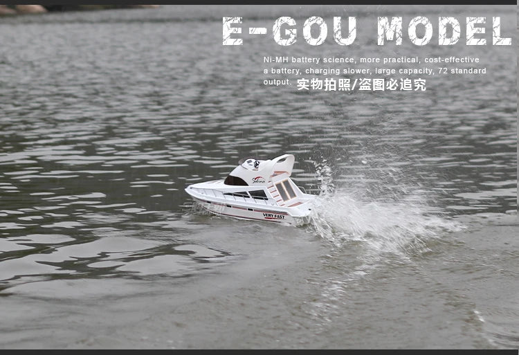 Remote Control Boat High-Speed Speedboat Model Boat Simulation Yacht Rowing Boat Model Remote Control Speedboat Toy Boat Airship