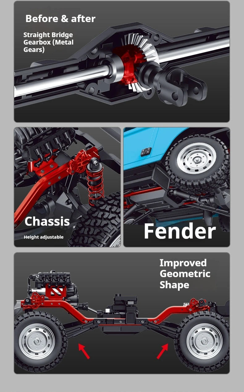 1:10 full scale pickup truck 4X4 professional remote control vehicle Defender simulated off-road climbing vehicle RC CAR