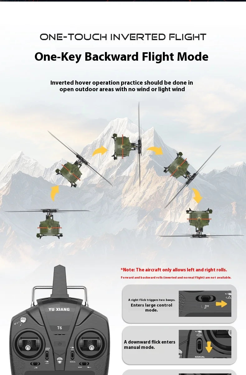 Yuxiang F07 intelligent version/F07V manual version UH1 Huey remote-controlled helicopter 3D stunt helicopter