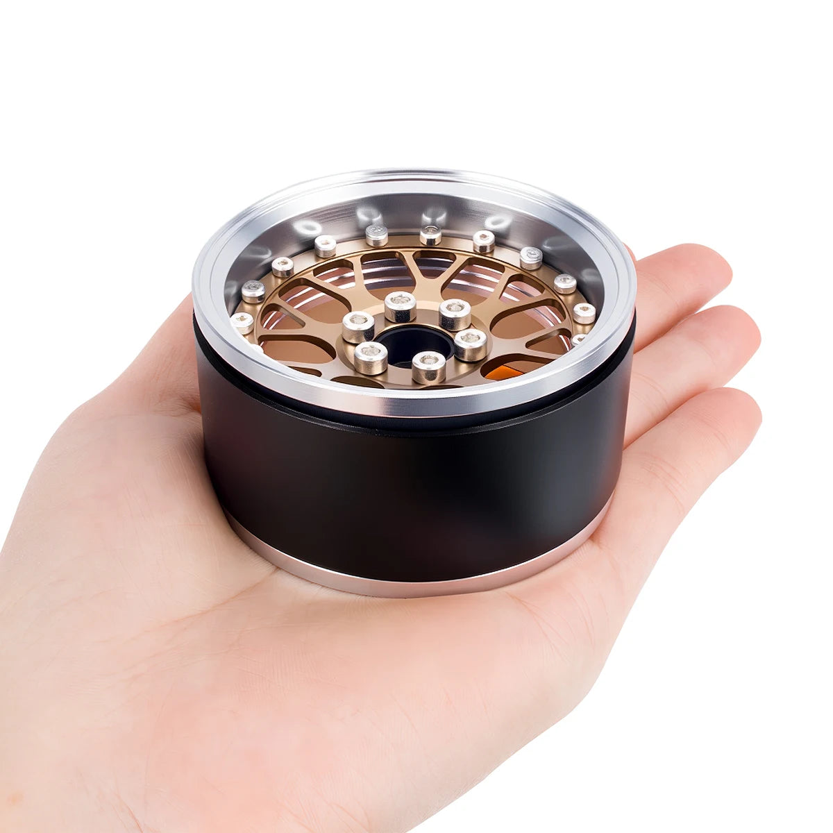 4Pcs Aluminum Alloy 2.2" Beadlock Wheels, Universal Fit for 1/10 RC Crawler Car Axial SCX10 II III & Traxxas TRX4