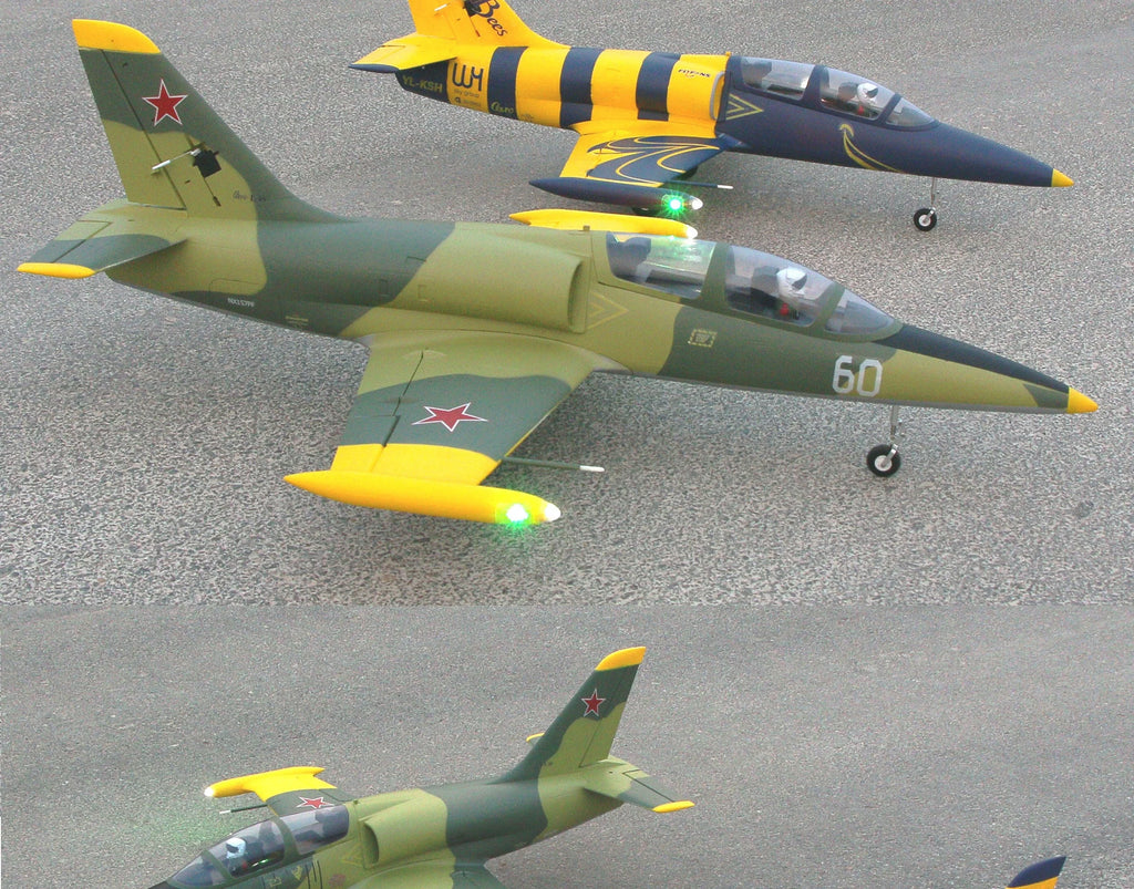 Flyfans L-39 Rc Airplane 64mm Edf Fixed Wing Jet With Retractable Landing Gear Navigation Lights 4s 6s Dual Power Hobby Aircraft