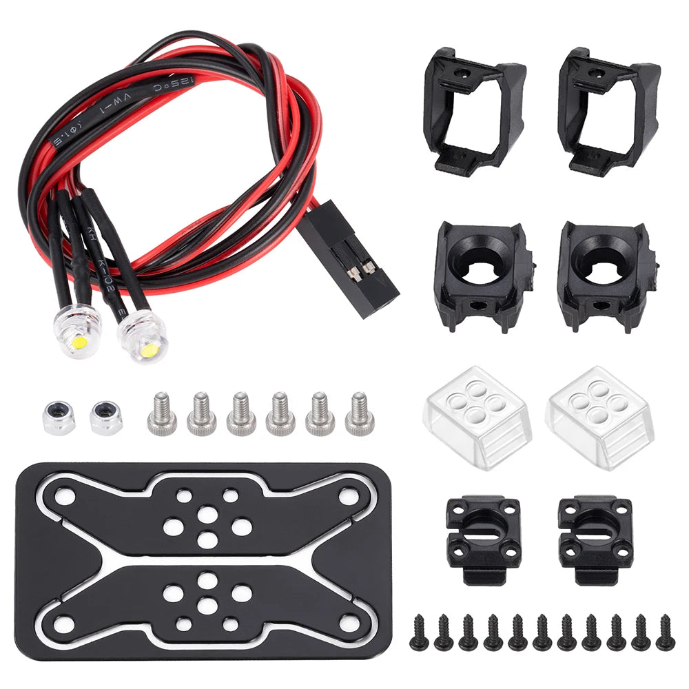 YEAHRUN LED Lights Headlights Spotlight for TRX-4 TRX6 Axial SCX10 Wraith 1/10 RC Crawler Car Upgrade Decoration Parts