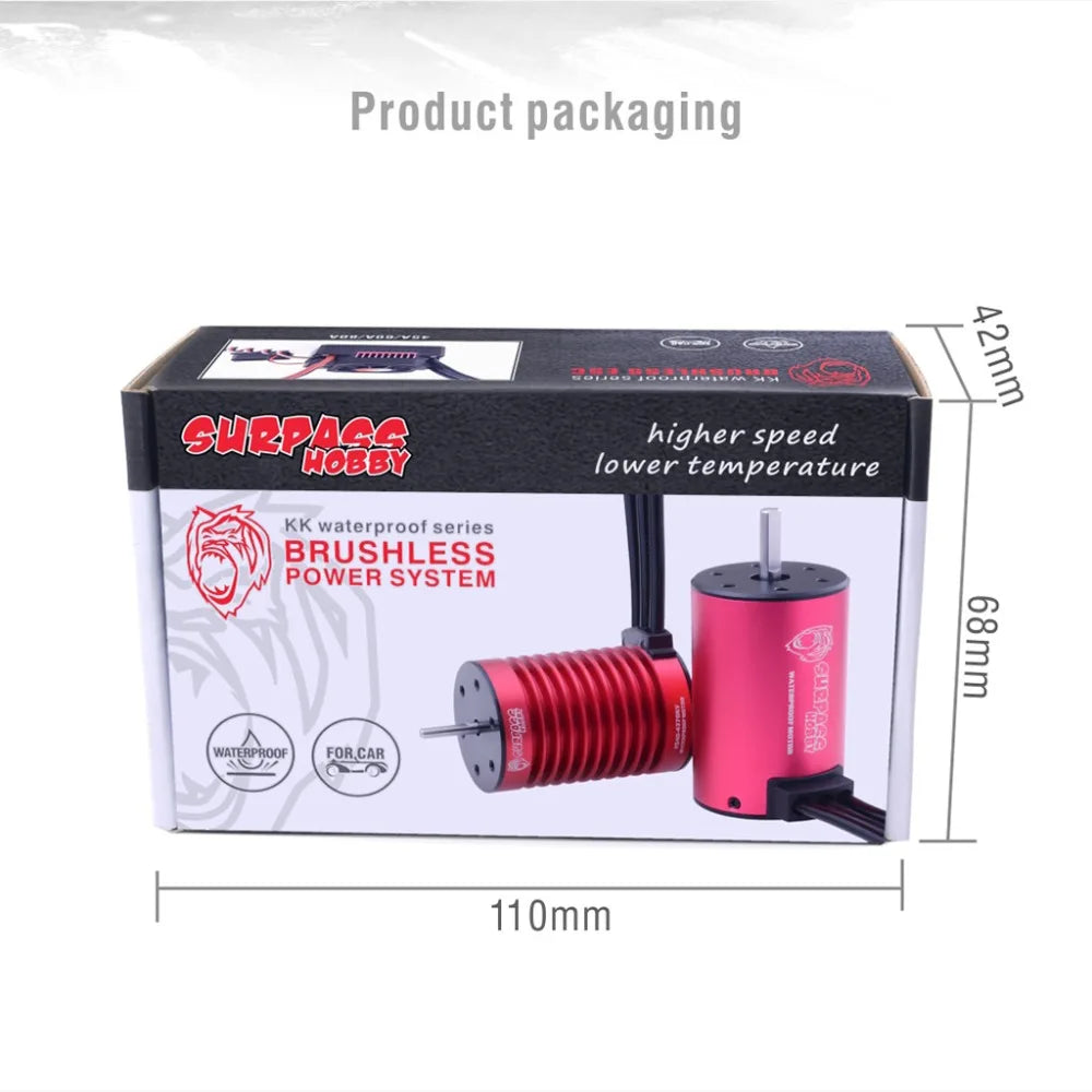 Surpass Hobby Waterproof Brushless Motor KK 3650 3660 3665 3670 3674 for 1/8 1/10 RC Car Racing Off-Road Wltoys MJX hglrc Boat
