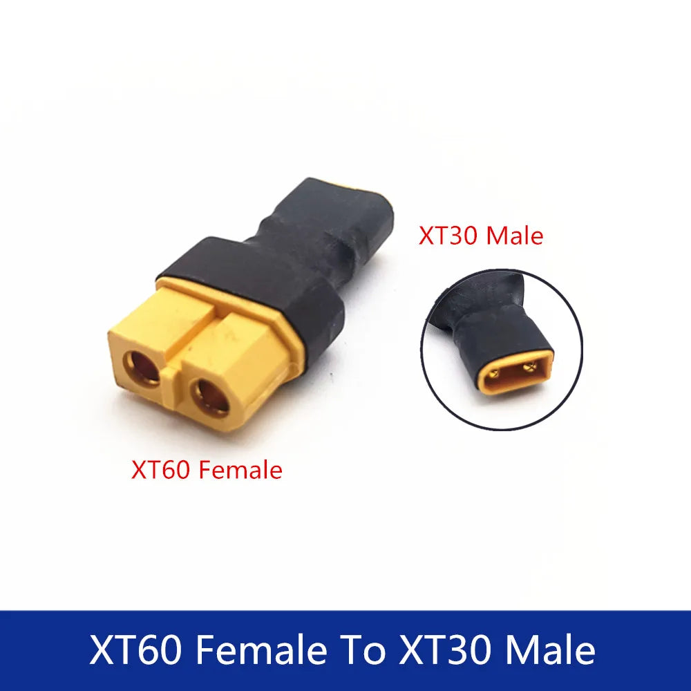 Adapter XT30 XT60 XT90 TRX T Plug Deans EC5 EC3 Female to Male HXT 4MM Connectors Plug RC Lipo Battery Control Parts DIY