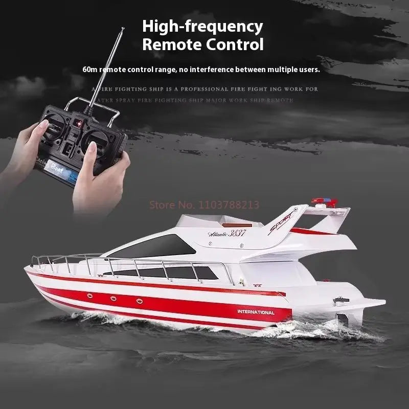 High-Speed Rc Boat Electric Toy Realistic Racing Yacht Simulation Quick Model For Ages 14+ Remote Control Boats