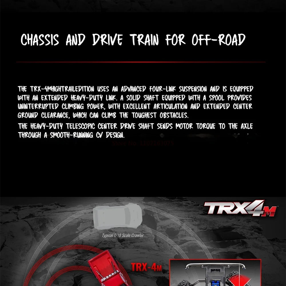 TRAXXAS 1/18 RC Car TRX4M K10 Heightening Crossing Version Of Climbing Car Off-road Vehicle Toys For Adult Kid Gift
