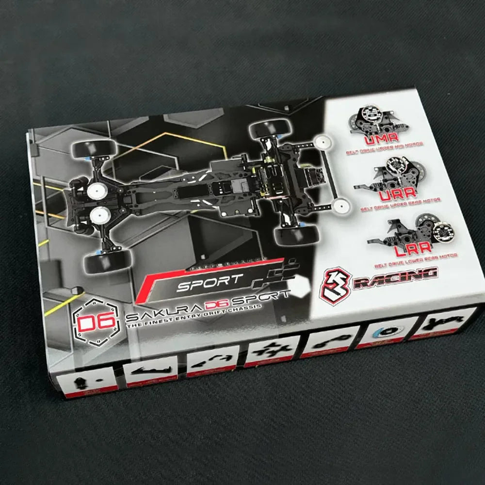 3Racing Sakura D6 SPORT D6S RWD KIT 1/10 RC Electric Remote Control Model Car Professional Drift Racing Adult Children's Toys