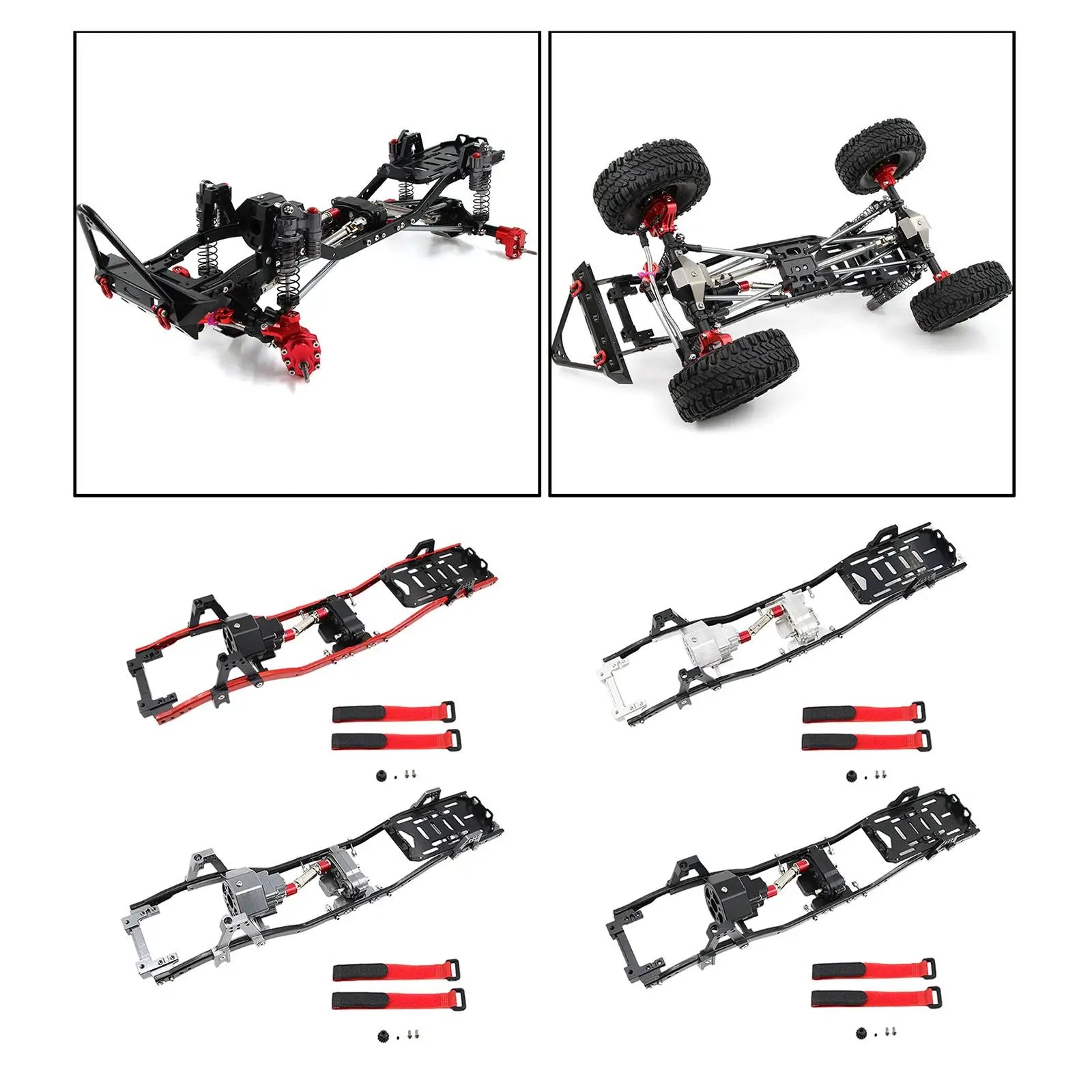 313mm 12.3 "metal Chassis for Axial Scx10 Ii Rc Car Model Upgrade Acc