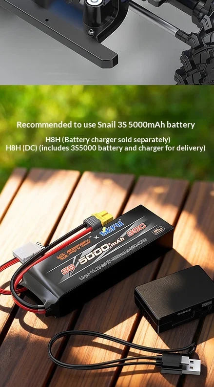 New Upgrade 1/8 MJX H8H V3 RC Crawler Remote-Controlled 4x4 off-Road Vehicle Brushless Simulation Car Model RC Car