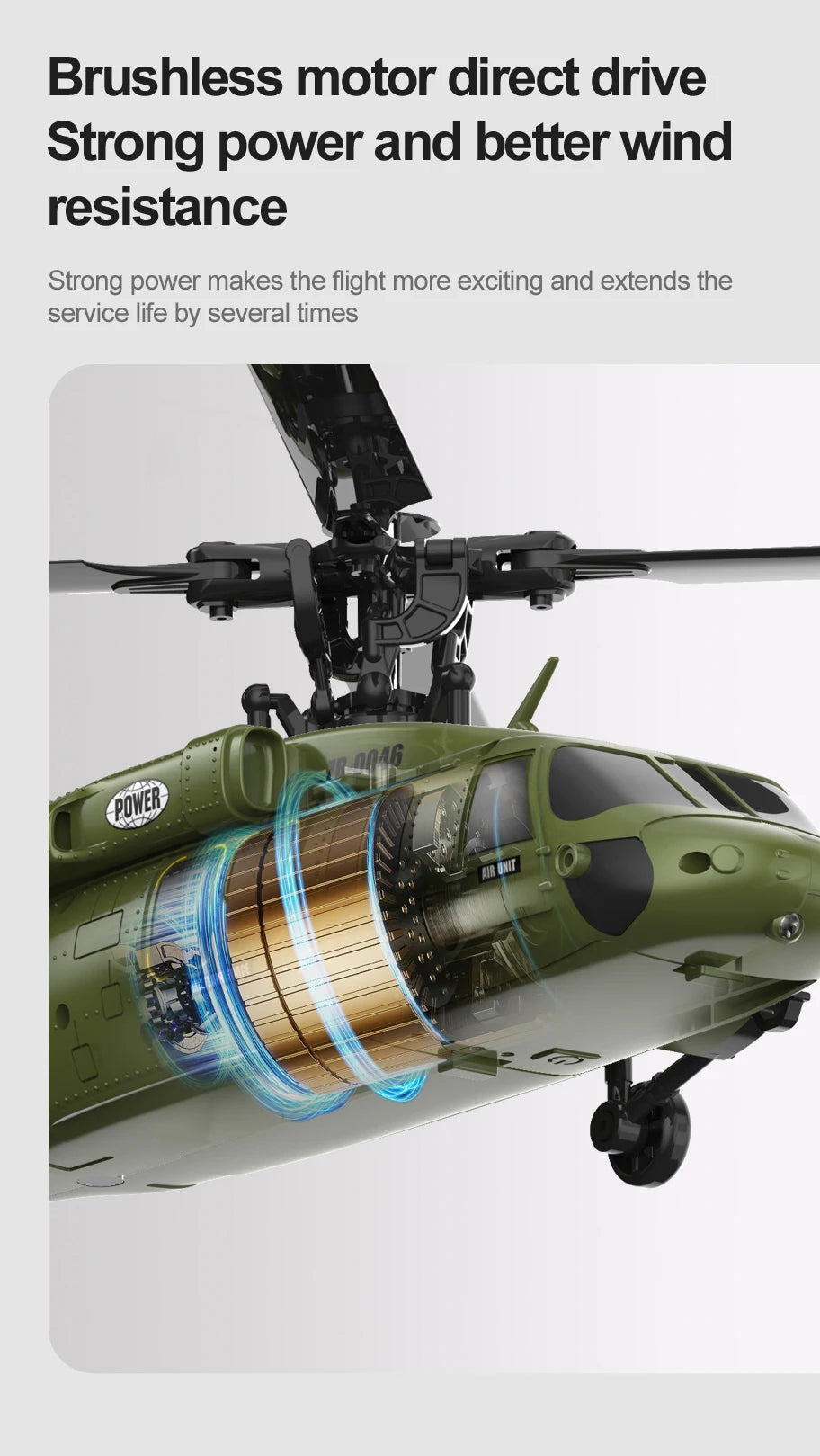 K200 UH-60 Simulation Black-Hawkk 6CH RC Helicopter 2.4G Aerobatic Remote Control  Altitude Hold & Optical Flow Positioning RTF