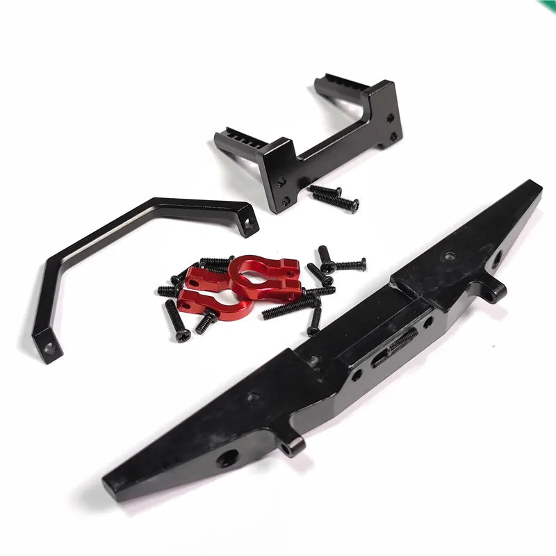 MN128 MN 128 Metal Front and Rear Bumper with Tow Hook RC Crawler Car Upgrade Parts Accessories