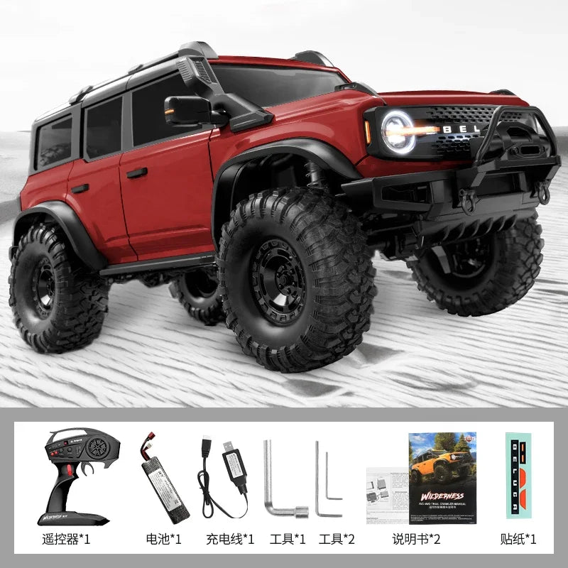 RC Crawler 1/10 Rc Car 4WD RTR HB R1001 with LED 2.4G Electric Remote Control Rock Buggy Off-road Vehicle Rc Cars for Adults