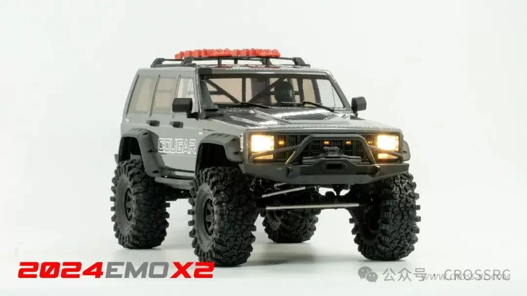 Cro 1/8 Rc Car Remote Control Electric Emo X2 Lion Differential Lock Dual Speed Door Bridge Climbing Off-Road Vehicle Model Gift
