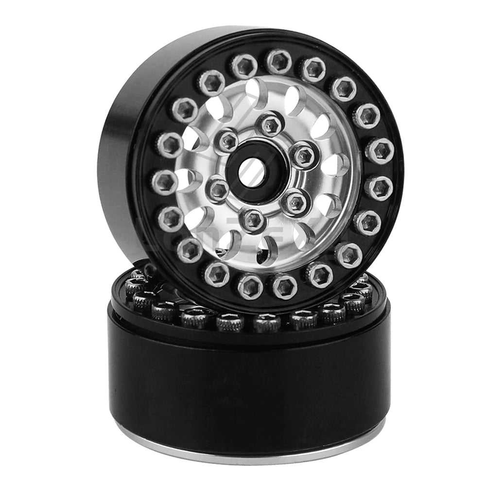 Aluminum Alloy 1.0 Inch Beadlock Wheel Hub Rims for RC Crawler Car 1/24 Axial SCX24 AX24 FCX24 1/18 TRX4M Metal Upgrade Parts