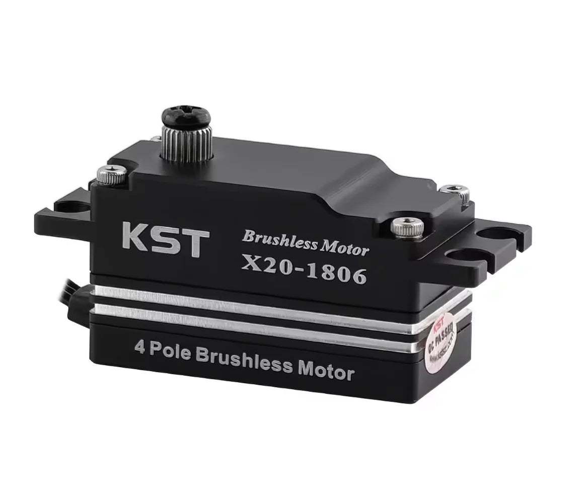 KST X20-1806 Brushless Servo Low-Profile 18Kgf.cm 0.06sec for RC Car Plane - High Torque Quick Response Remote Control Accessory