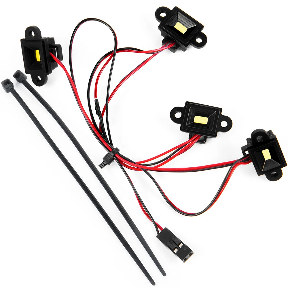 AXSPEED Wheel Eyebrow Light Wheel Arch Lamp Chassis LED Lights for 1/10 RC Crawler TRX4 TRX6 G63 TRX-6 T6 Climbing Flat Car