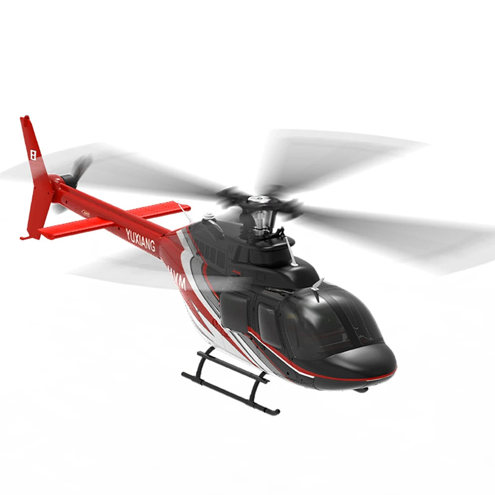 Original YUXIANG 2.4G 6CH Aileronless Bell-206 Helicopter Brushless Motor 6-Axis Gyro 120M Toys