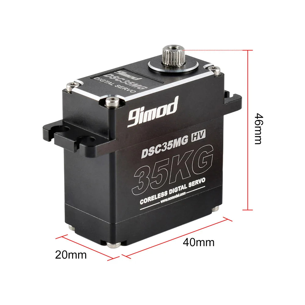 9imod Waterproof Servo 35KG 45KG Aluminum Case Digital Metal Gear HV Coreless Servo for 1/8 1/10 RC Car Truck Crawler Boat