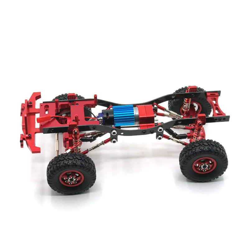 WPL C14 C24 C24-1 Metal Front and Rear Axle Chassis Link Rod Pull Rod Mount Shock Absorber Set 1/16 RC Car Upgrade Parts ﻿