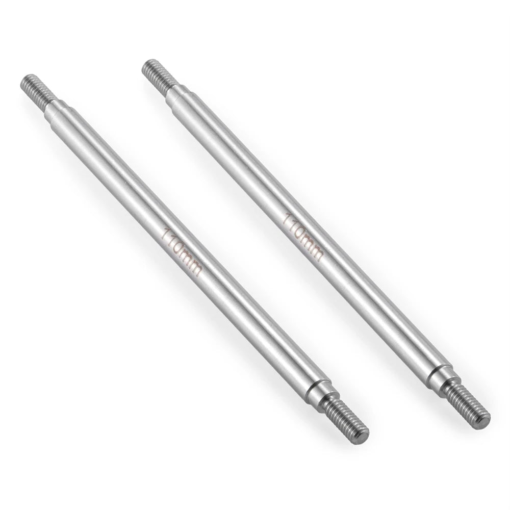 YEAHRUN 2Pcs Stainless Steel Linkage Set Link Rod M4 6x50-155mm for Axial SCX10 II 90046 TRX-4 D90 1/10 RC Car Upgrade Parts