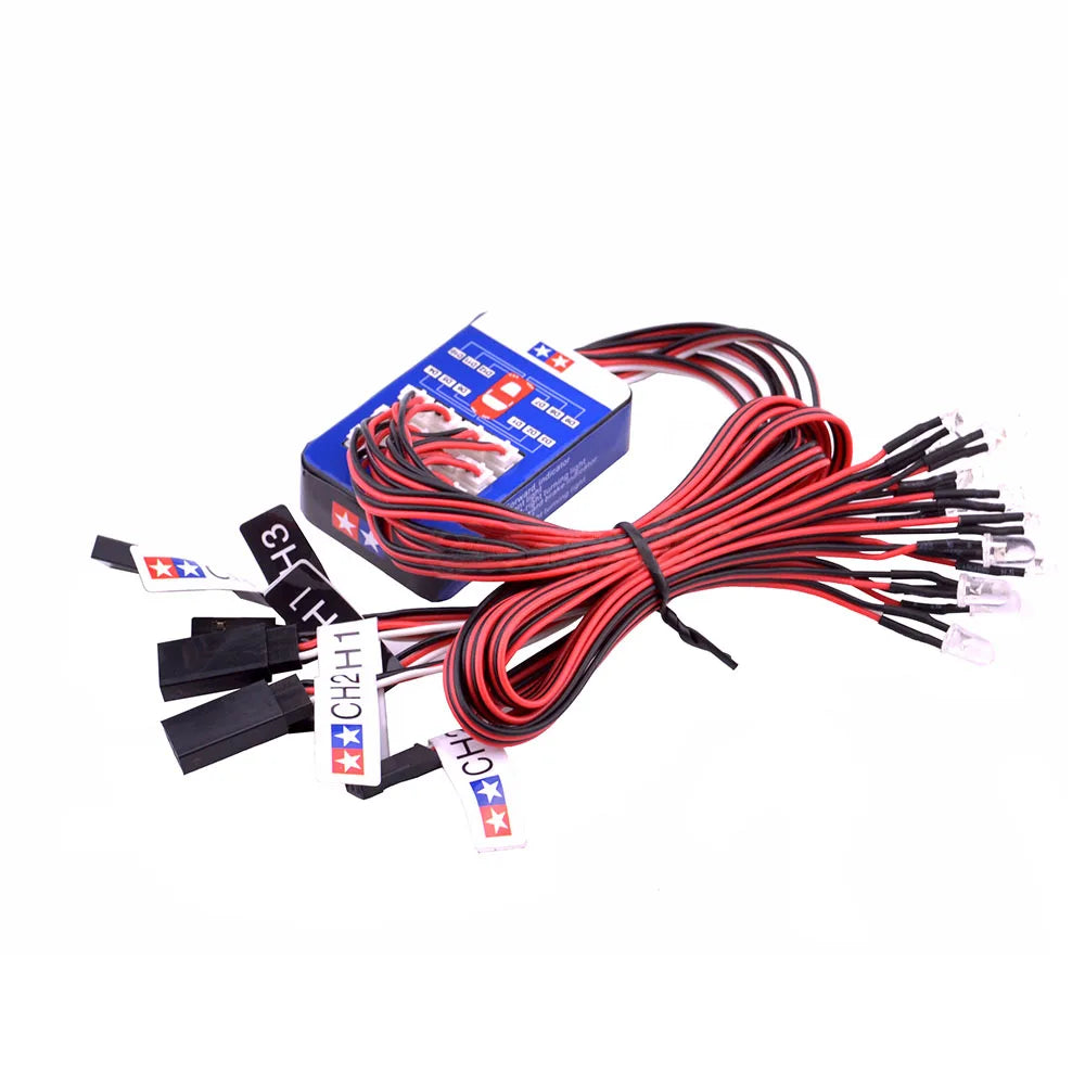 RC 12 LED Lighting Simulation Flash Light Controllable dual flashing lights Kit for 1/10 RC cars Tamiya HSP HPI RC4WD Traxxas